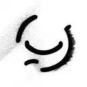 smiley face, half happy half grumpy tattoo design idea