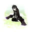 crying kirito tattoo design idea