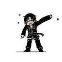 crying kirito tattoo design idea