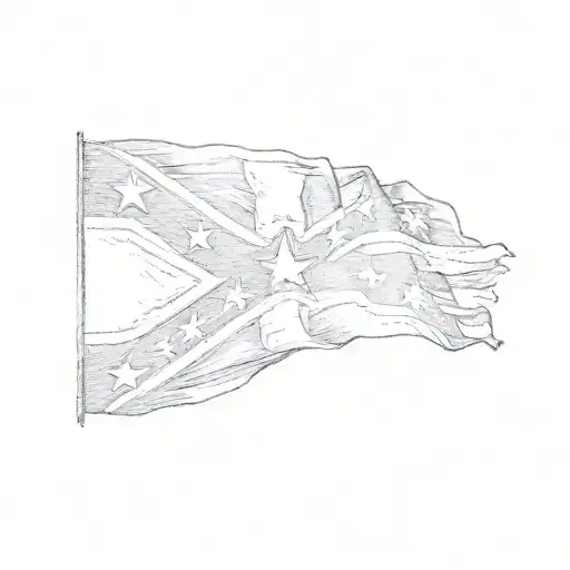 the confederate flag tattoo design idea
