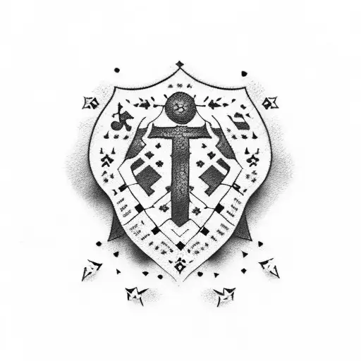 trash polka latvian flag tattoo design idea