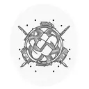 trash polka latvian flag tattoo design idea