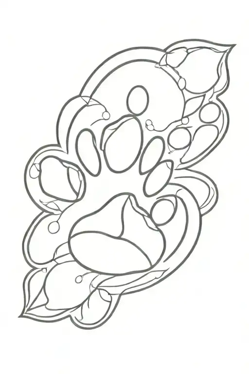 Paw Print sunshine chloe tattoo design idea