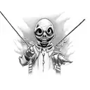 The Undead Puppeteer tattoo design idea