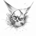 dark catholic  tattoo design idea