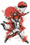 Skydiving tattoo design idea