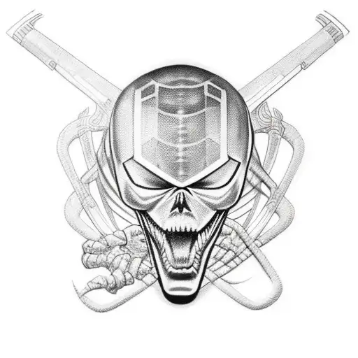 black widow MCU tattoo design idea