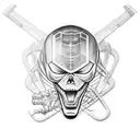 black widow MCU tattoo design idea