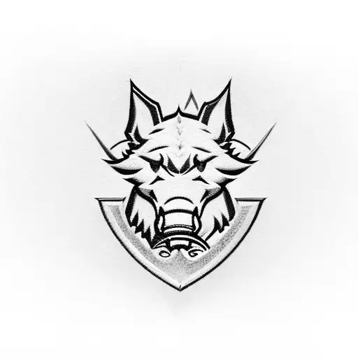 A stylized bourbon glass with the Arkansas razorbacks logo etched into the glass tattoo design idea