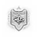 A stylized bourbon glass with the Arkansas razorbacks logo etched into the glass tattoo design idea