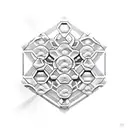 hexagonal cyberpunk tattoo design idea