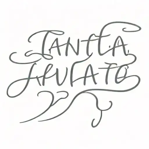 Inner lip tattoo saying "Lanita" tattoo design idea