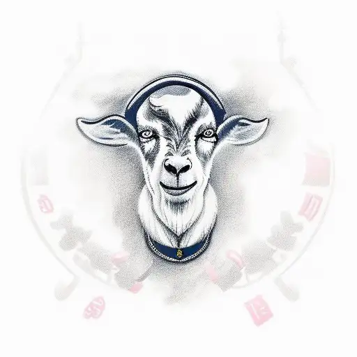 Breathing oneself is better than dreaming of a goat's breath. Include initials LDM tattoo design idea