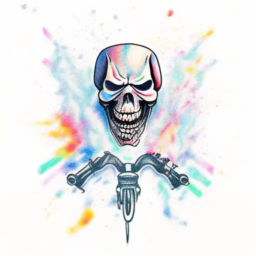 GrimReaper on Harley Davidson tattoo design idea