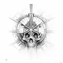 cross with only god can judge me tattoo design idea