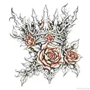 thorn crown tattoo design idea