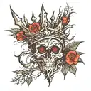 thorn crown tattoo design idea