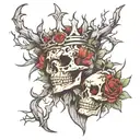 thorn crown tattoo design idea
