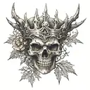 thorn crown tattoo design idea