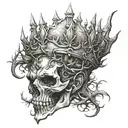 thorn crown tattoo design idea
