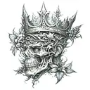 thorn crown tattoo design idea