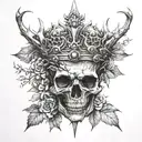 thorn crown tattoo design idea