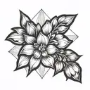 lupine flower tattoo design idea