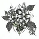 lupine flower tattoo design idea