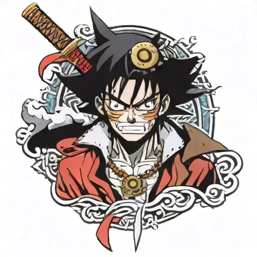 Naruto character luffy one piece hellsing vampire alucard eye tattoo design idea