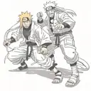 Naruto vs jiraiya character tattoo design idea