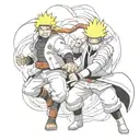 Naruto vs jiraiya character tattoo design idea