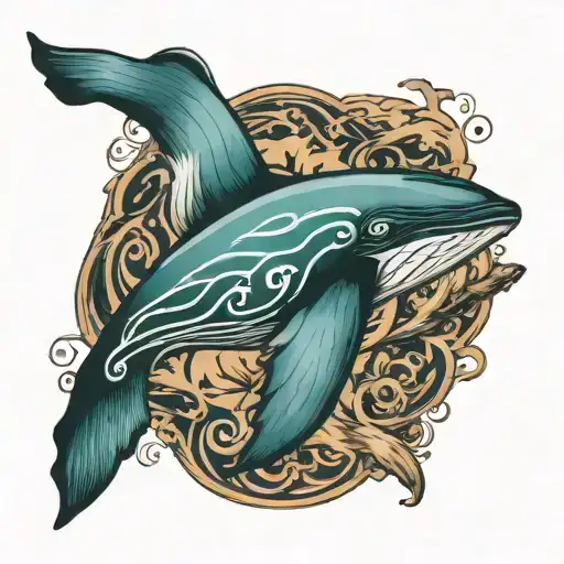 humpback whale tattoo design idea