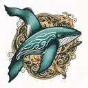 humpback whale tattoo design idea