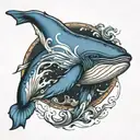 humpback whale tattoo design idea