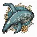 humpback whale tattoo design idea