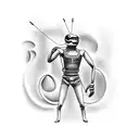 Time-traveling puppeteer tattoo design idea