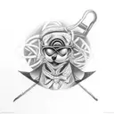 Time-traveling puppeteer tattoo design idea