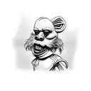 Beer-brewing puppet master tattoo design idea