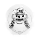 Beer-brewing puppet master tattoo design idea