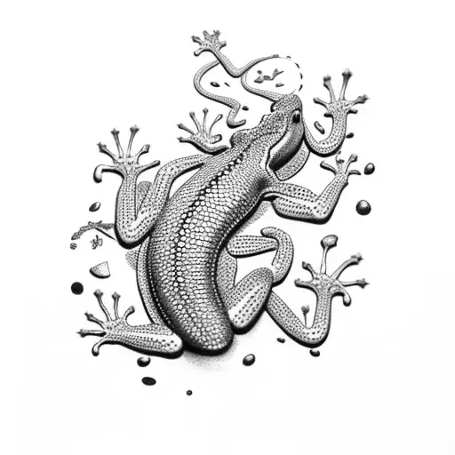gecko, climbing, maori, consistancy  tattoo design idea