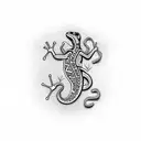 gecko, climbing, maori, consistancy  tattoo design idea