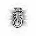gecko, climbing, maori, consistancy  tattoo design idea
