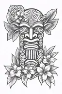 hawaiian tiki totem pole tattoo design idea