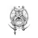 masculine cancer and aquarius horoscope  tattoo design idea