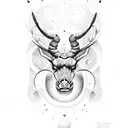 Sagittarius man Capricorn woman Pisces baby tattoo design idea