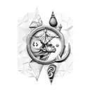 Sagittarius man Capricorn woman Pisces baby tattoo design idea