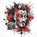 anonymous tattoo design idea