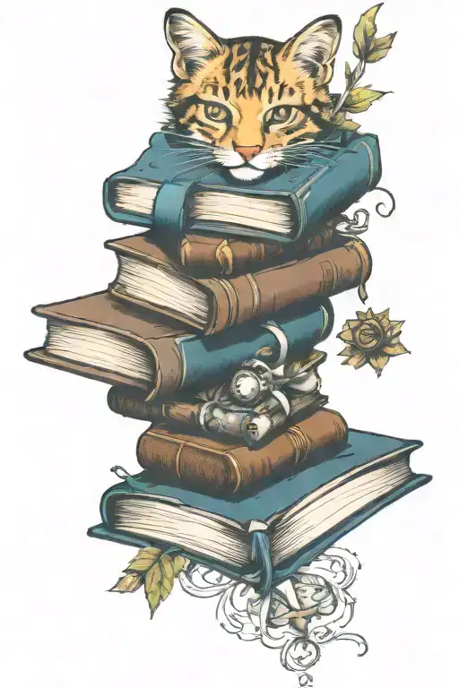 Books giving me  love, adventure, philosophy, science and art and distorting my reality  tattoo design idea