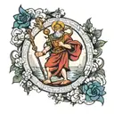 st. Christopher  tattoo design idea