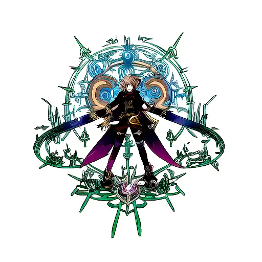 aphelios league of legends tattoo design idea